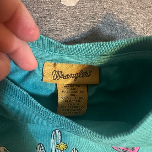 Wrangler Turquoise Kids Long Sleeve with Western Graphics - Picture 2 of 4